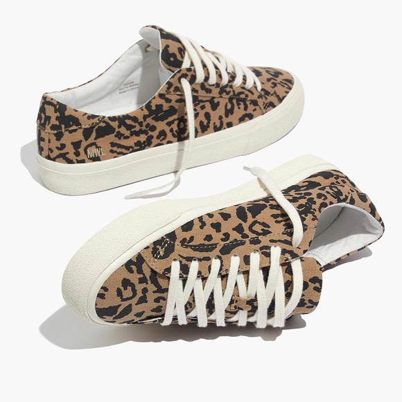 Madewell Shoes - Madewell Sidewalk Low-Top Sneakers Leopard Canvas